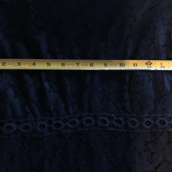 Boatneck Navy Lace Dress | Laundry by Shelli Segal - Picture 6 of 7